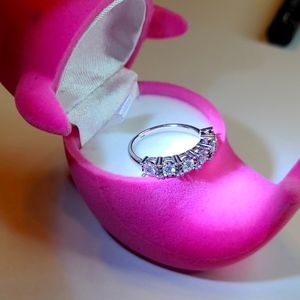 Wedding ring 14K wight Gold Natural Dimond 💍 for Women Color F-H